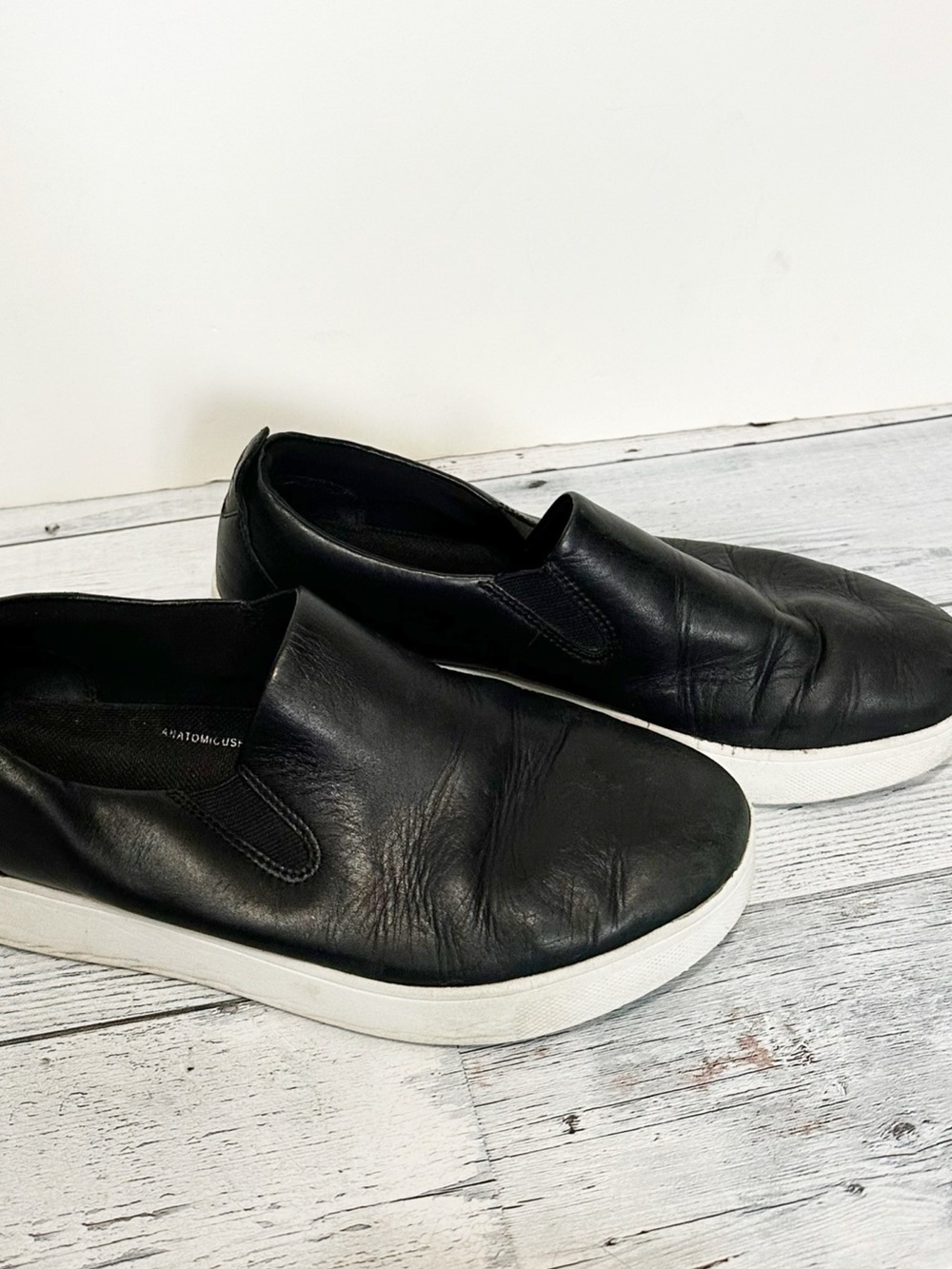 FitFlop Comfort Black Leather Shoes Sz 8